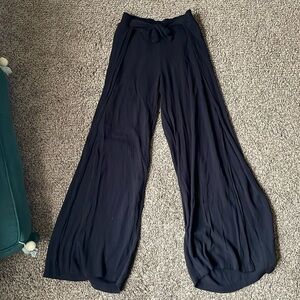 Black Flowy Wide Leg Pants